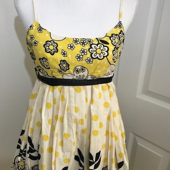 Daisy Shoppe Floral/ Polka Dot Print Dress Sz Med - Picture 3 of 5